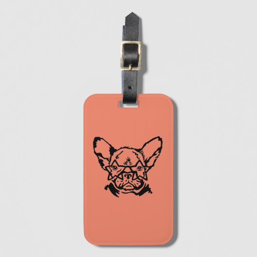 Low Key Rockstar Frenchie French Bulldog Luggage T Bagagelabel (Voorkant (verticaal))