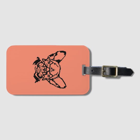 Low Key Rockstar Frenchie French Bulldog Luggage T Bagagelabel (Voorkant (horizontaal))