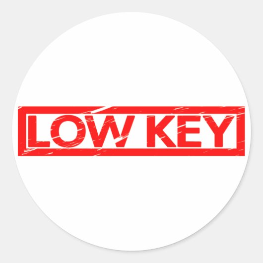 Low Key Stamp Ronde Sticker (Voorkant)