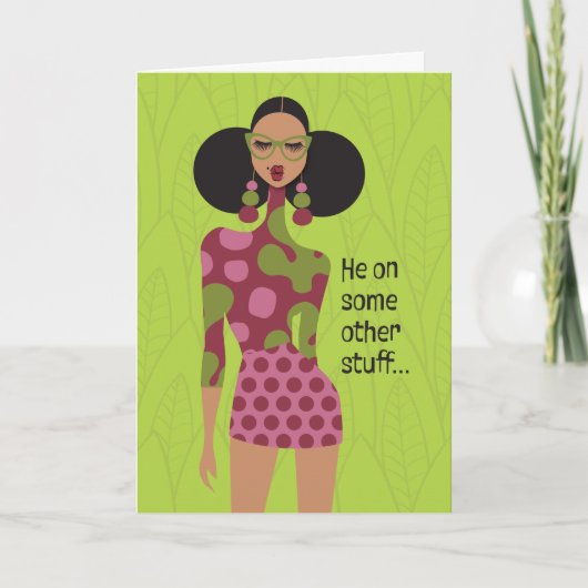 Low-key therapie - Hij werkt aan een aantal andere Bedankkaart (Voorkant)