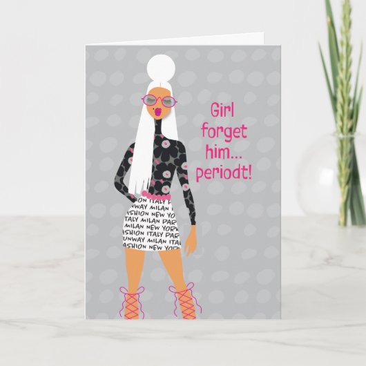 Low-key therapie - Meisje vergeet hem, punt Bedankkaart (Voorkant)