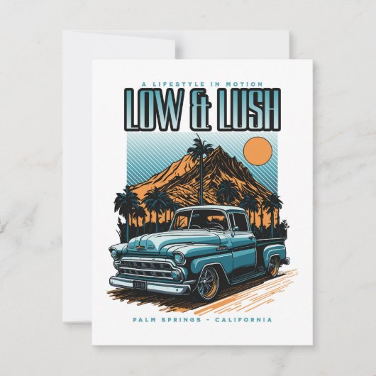Low & Lush - Een levensstijl in beweging -  truck Feestdagenkaart (Voorkant)