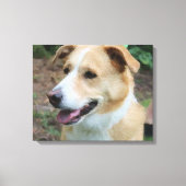 Low-Poly Asielhond aan de Leiband Canvas Afdruk (Voorkant)