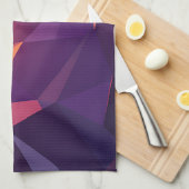 Low Poly Bergzonsondergang Geometrisch Theedoek (Quarter Fold)