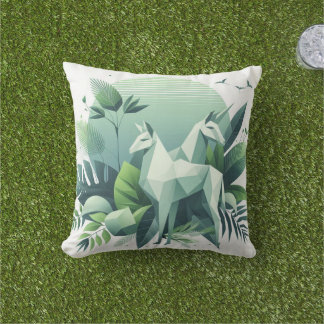 Low-Poly Dierenkussen – Stijlvol minimalistisch de Buitenkussen