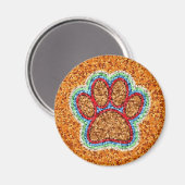 Low Poly Dog Paw Art Magneet (Voorkant / Achterkant)