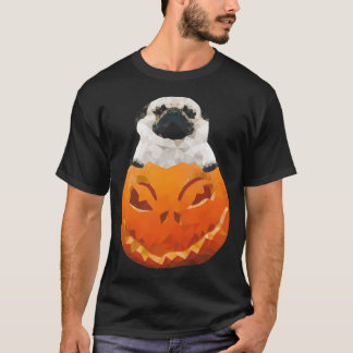Low Poly Halloween Pug T-shirt