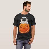 Low Poly Halloween Pug T-shirt (Voorkant volledig)