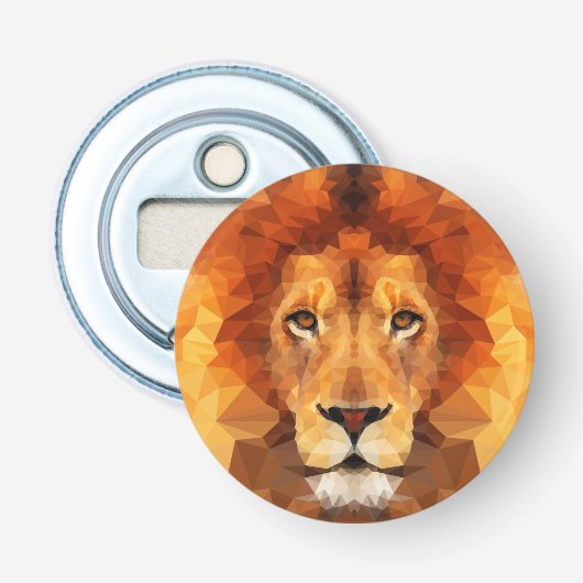 Low Poly Lion Face-65764 Button Flesopener (Voorkant)