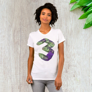 Low Poly Nummer 3 Geometrische Gradiënt T-shirt