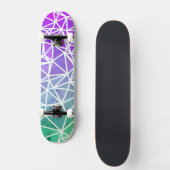 Low Poly Ombre Persoonlijk Skateboard (Voorkant)