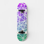 Low Poly Ombre Persoonlijk Skateboard (Voorkant)