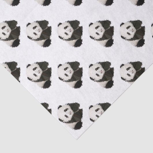 Low Poly Panda Tissuepapier (Detail)