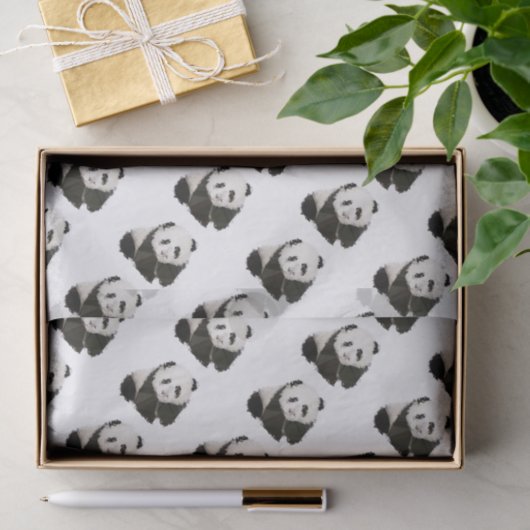 Low Poly Panda Tissuepapier (Geschenk)
