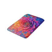 Low Poly Roos Bloei Abstracte Kunst Badmat (Gekanteld)