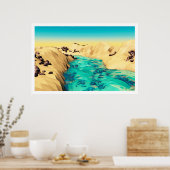 Low Poly Valley Poster (Keuken)