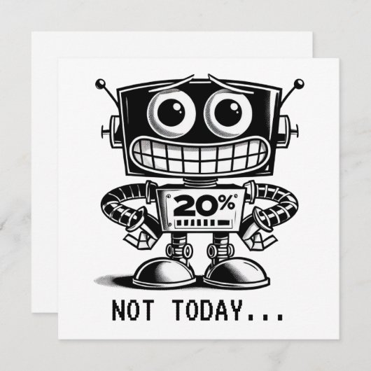 Low Power Robot – niet vandaag... (Voorkant / Achterkant)