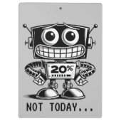 Low Power Robot – niet vandaag... Klembord (Achterkant)