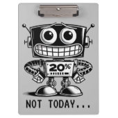 Low Power Robot – niet vandaag... Klembord (Voorkant)