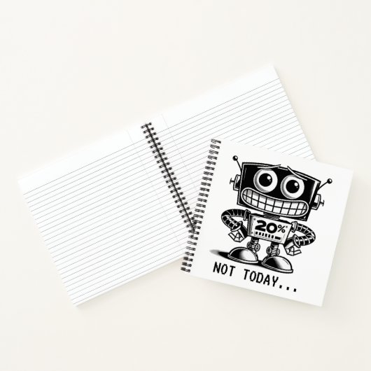 Low Power Robot – niet vandaag... Notitieboek (Binnen)