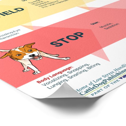 Low Stress Handling® algoritme voor honden Poster (Hoek)