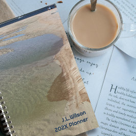 Low Tide Beach Sand Pools Personalized Planner