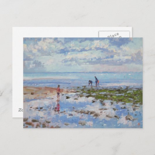 Low Tide Charmouth 2012 Briefkaart (Voorkant / Achterkant)