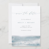 Low Tide Coastal Foto Bruiloft Save The Date (Voorkant)