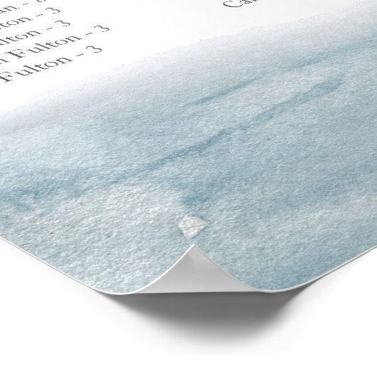 Low Tide Coastal Waterverf Ocean Seating Chart Poster (Hoek)