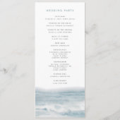 Low Tide Coastal Waterverf Wedding Programmakaart (Achterkant)