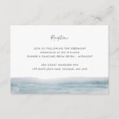 Low Tide Coastal Wedding Receptie Enclosure Kaart (Voorkant)
