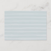 Low Tide Coastal Wedding Receptie Enclosure Kaart (Achterkant)