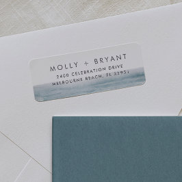 Low Tide | Coastal Wedding Return Address Etiket
