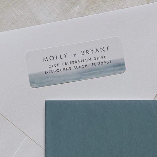 Low Tide | Coastal Wedding Return Address Etiket