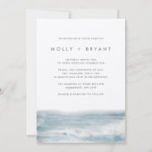 Low Tide Double Sided Modern Coastal Wedding Kaart (Voorkant)