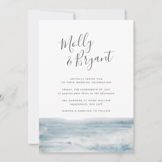 Low Tide | Kustweddenschap over Waterverf Kaart (Voorkant)