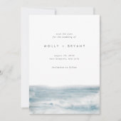 Low Tide Minimalistische Kustbruiloft Save The Date (Voorkant)