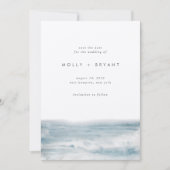 Low Tide Minimalistische Kustbruiloft Save The Date (Voorkant)