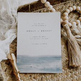 Low Tide Minimalistische Kustbruiloft Save The Date