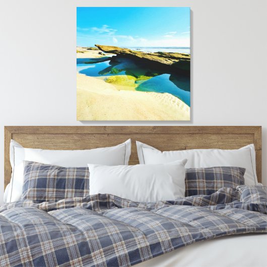 Low tide rocky ocean floor Canvas  (Insitu (Slaapkamer))