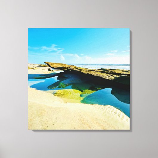 Low tide rocky ocean floor Canvas  Afdruk (Voorkant)