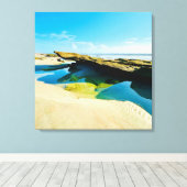 Low tide rocky ocean floor Canvas  Afdruk (Insitu (Houten vloer))