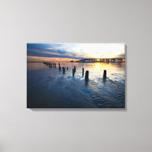 Low Tide Sunset - Mississippi Golfkust Canvas Afdruk (Voorkant)
