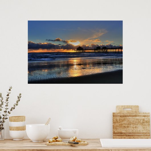 Low Tide Sunset Poster (Keuken)