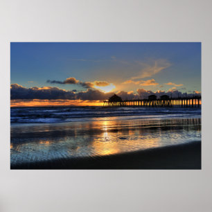 Low Tide Sunset Poster