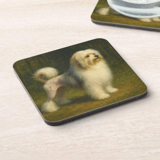 Lowchen Bier Onderzetter (Linkerzijde)