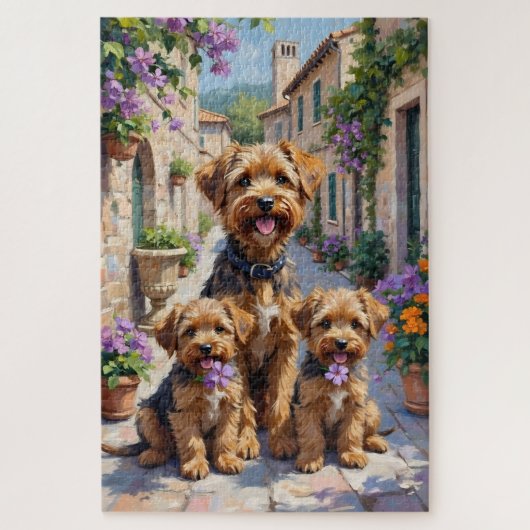 Lowchen Binnenplaats Tuin Kunst Legpuzzel (Verticaal)
