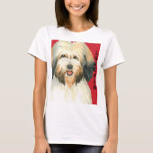 Lowchen Color Block T-shirt (Voorkant)