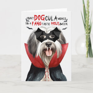 Lowchen Dog Grappig Count DOGcula Halloween Feestdagen Kaart