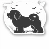 Lowchen Dog � Halloween Moon Silhouette Classic T- Sticker (Voorkant)